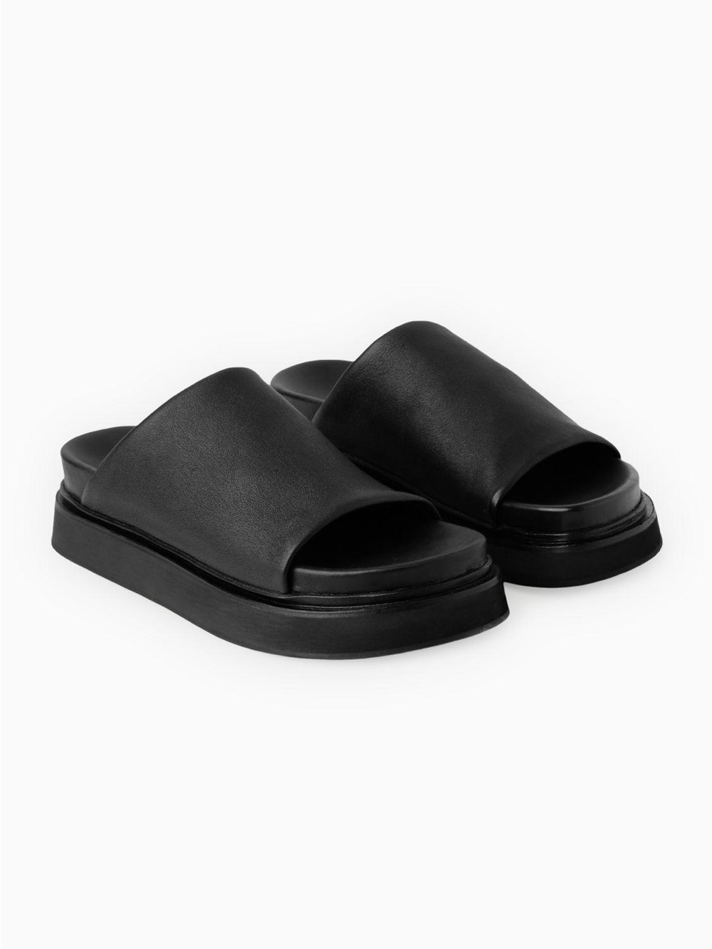 COS Leather Platform Slide Sandal EU41